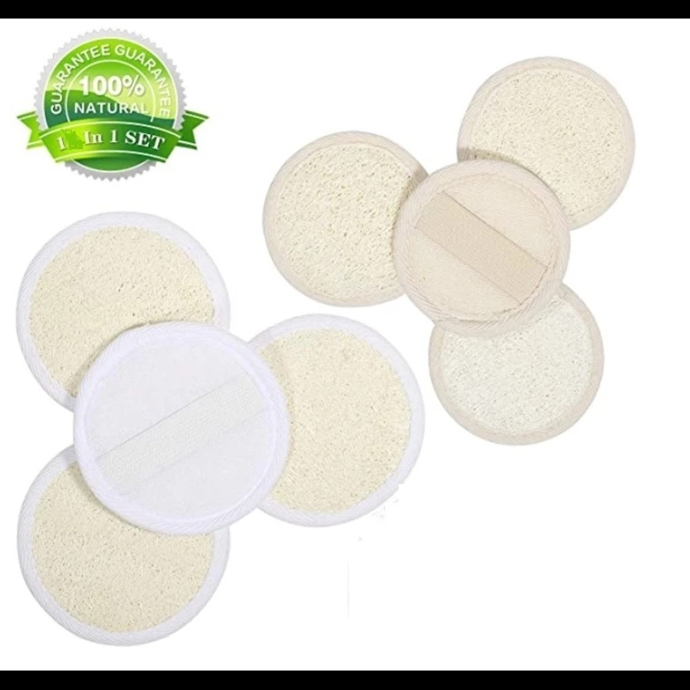 3pk - Pure Facial Exfoliation Loofah -100% ORGANIC